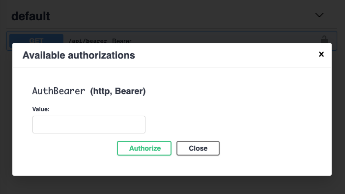 Swagger UI Auth
